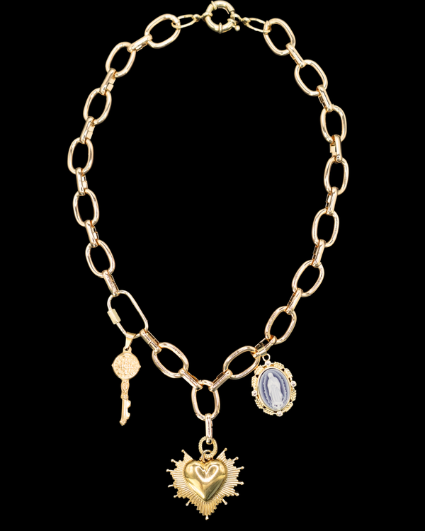 Our Lady & Benedict Key Necklace