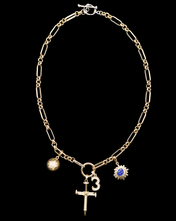 Moon and Star Cross Necklace