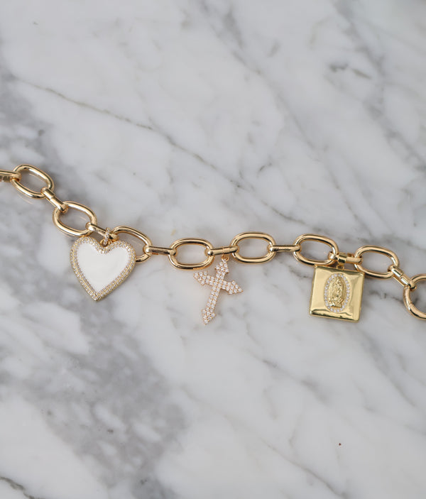 Our Lady locket bracelet