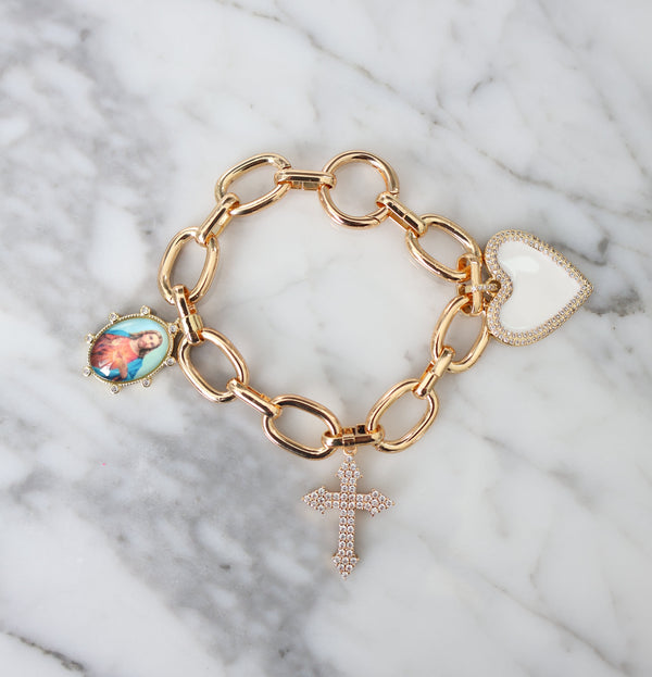 Sacred Heart charm bracelet