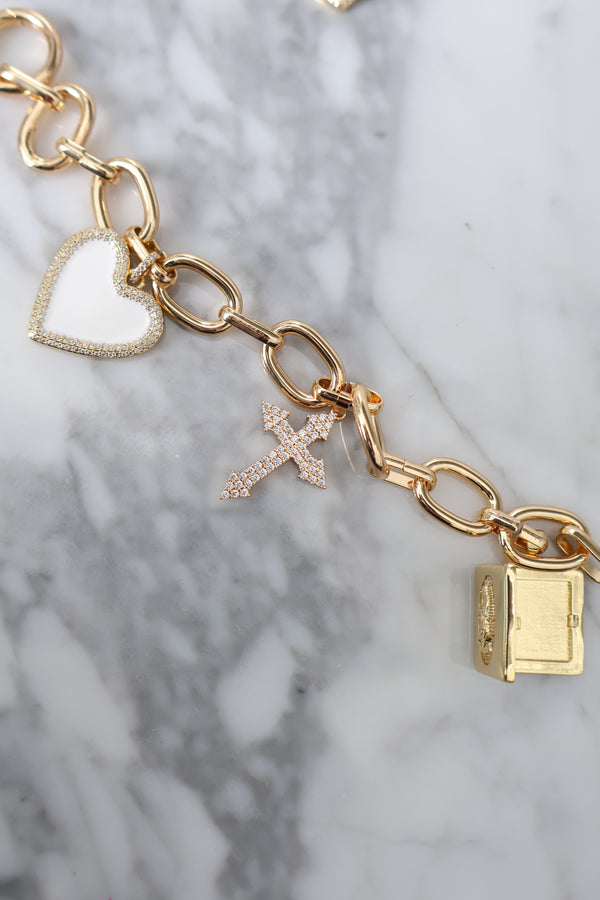 Our Lady locket bracelet