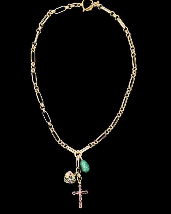 Pink Malachite Cross