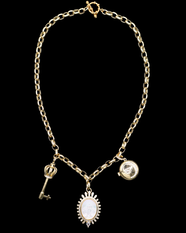 Cameo Key Necklace