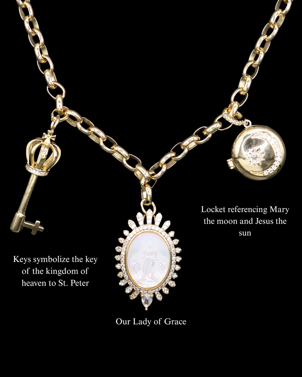 Cameo Key Necklace