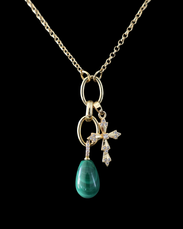 Malachite Drop Necklace