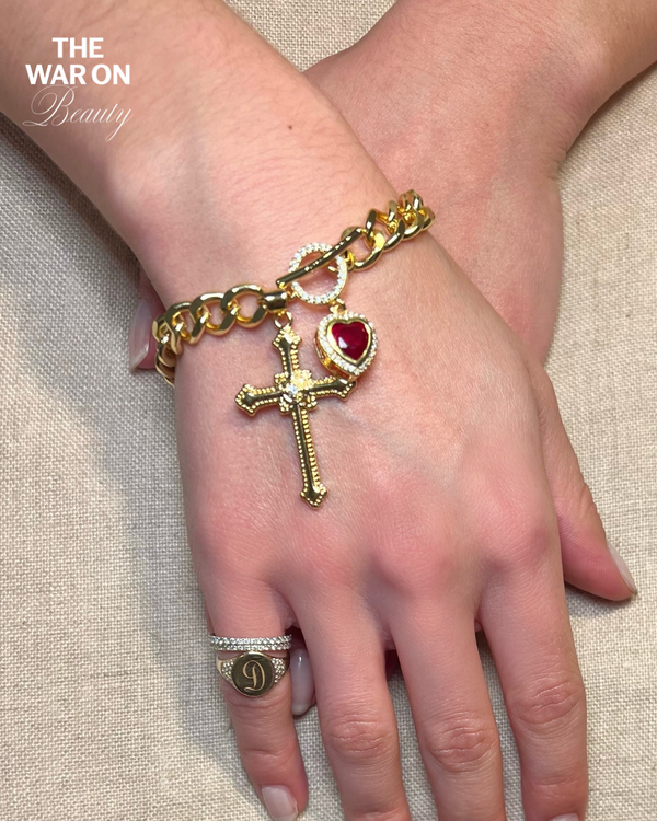 Cross charm bracelet