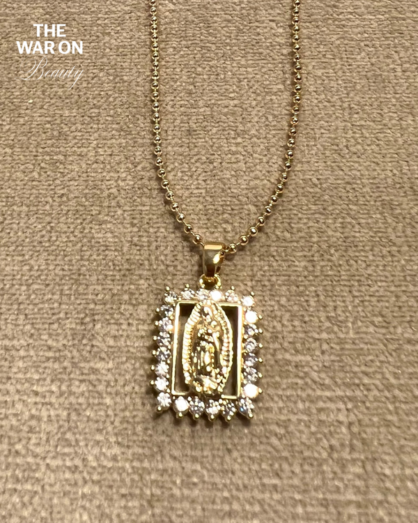 Square Our Lady of Guadalupe Necklace