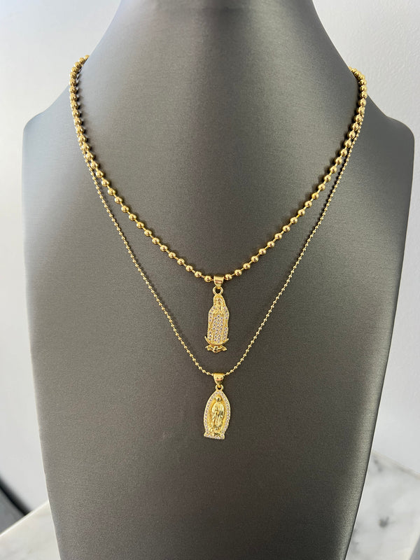 Our Lady of Guadalupe outline necklace