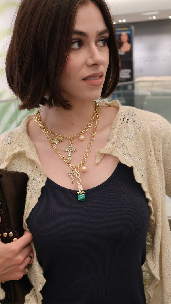 Malachite Square Necklace