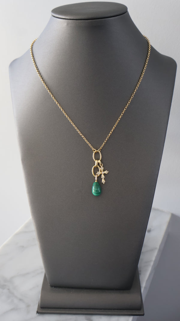 Malachite Drop Necklace