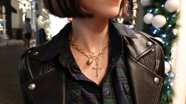 Bubble Cross Necklace