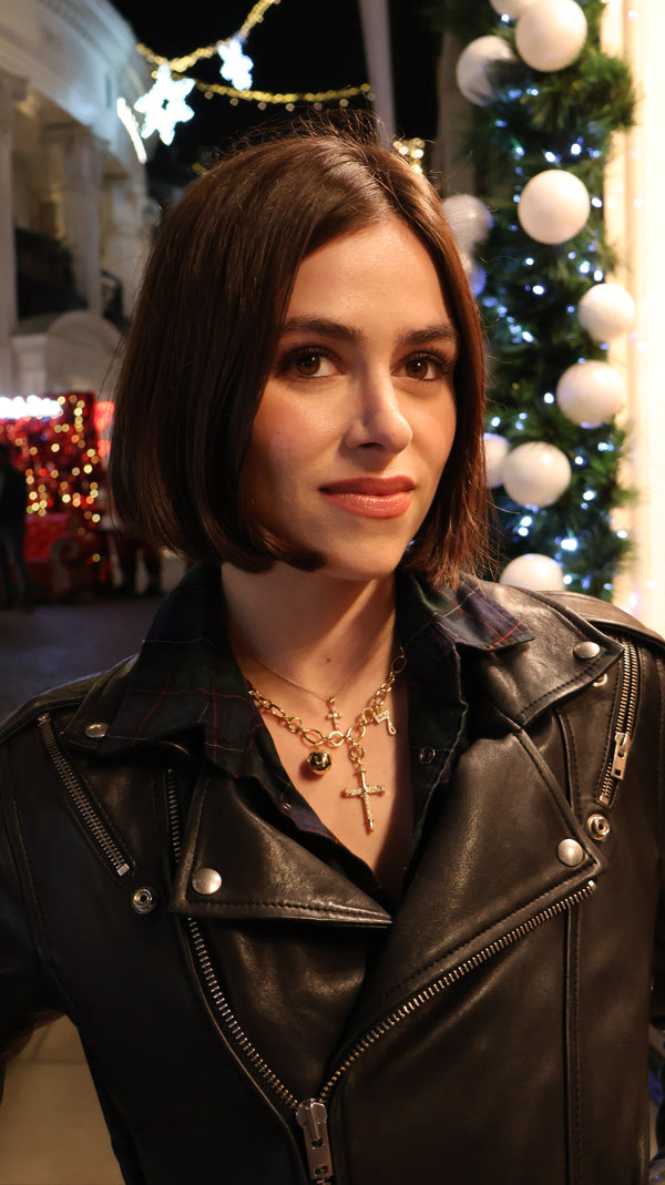 Bubble Cross Necklace