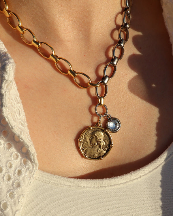 St. Joan of Arc Two-Tone Necklace