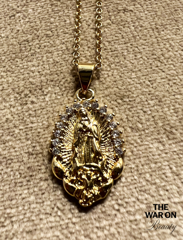 Our Lady of Guadalupe Oval Necklace