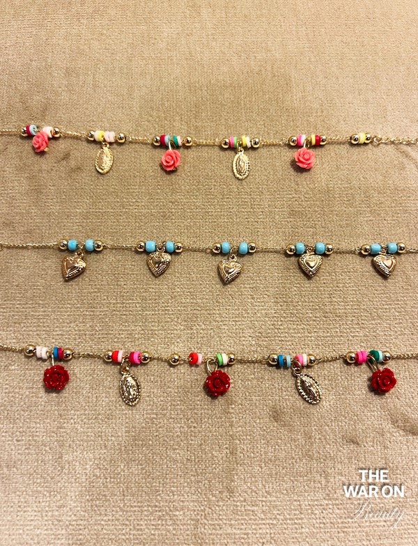 Multicolor Our Lady of Guadalupe Charm Bracelet