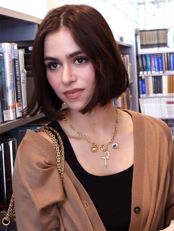 Moon and Star Cross Necklace